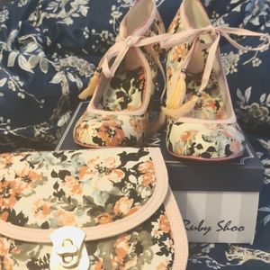 Ruby shoo pink willow heels with matching bag